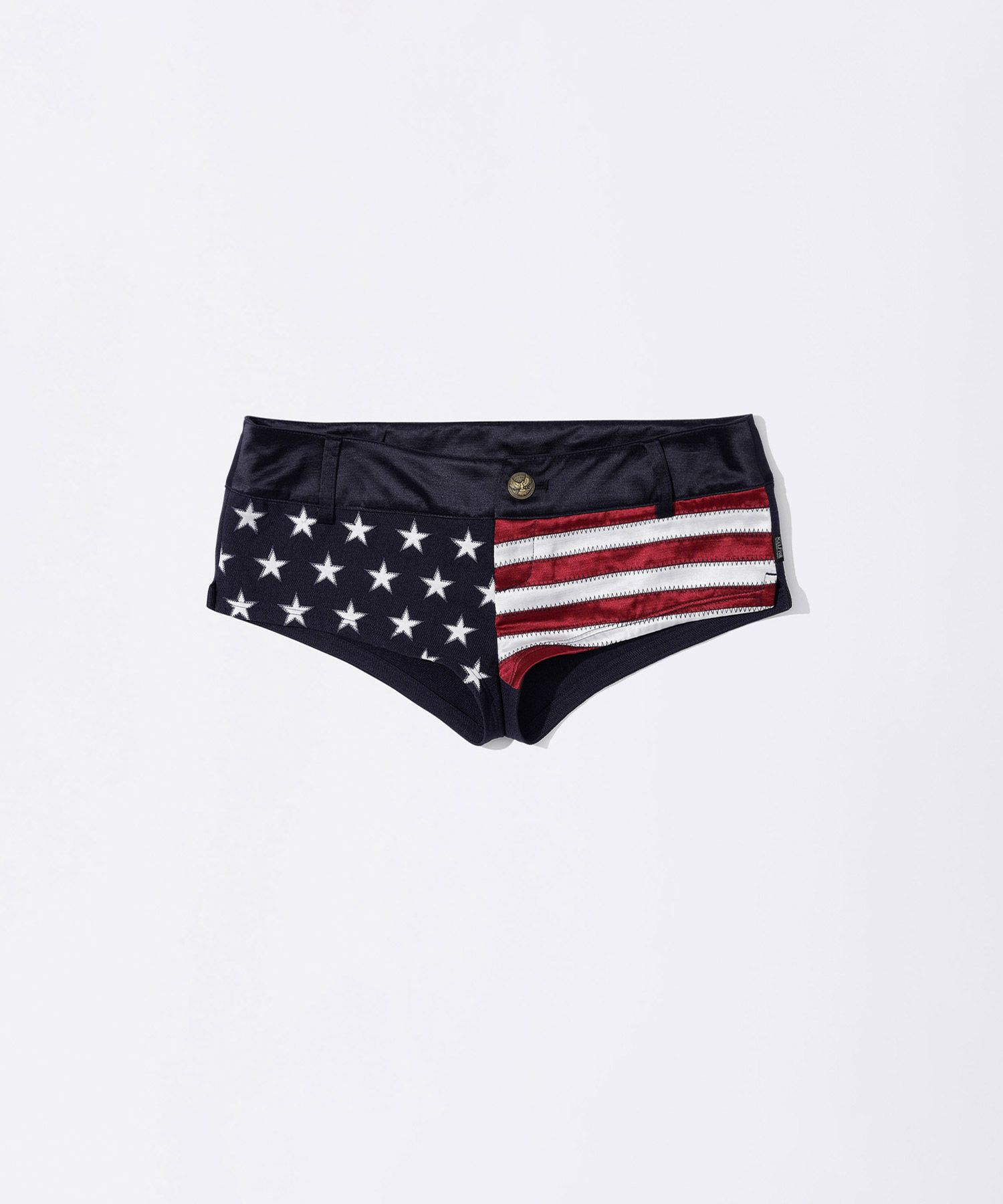 無料配送 ◆ Sculptor ◆ Flag Patchwork Micro Shorts Flag Patchwork Micro Shorts Japan - Borderfree