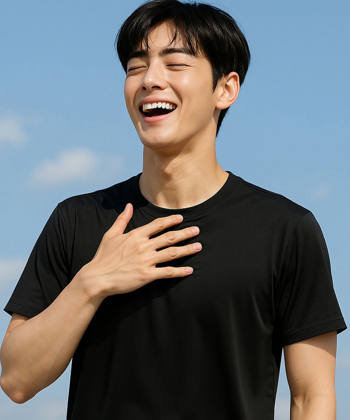 맥블랙스포츠(MACBLACKSPORTS) GW-COOL-25S-00_ 쿨링 반팔 티셔츠_블랙
