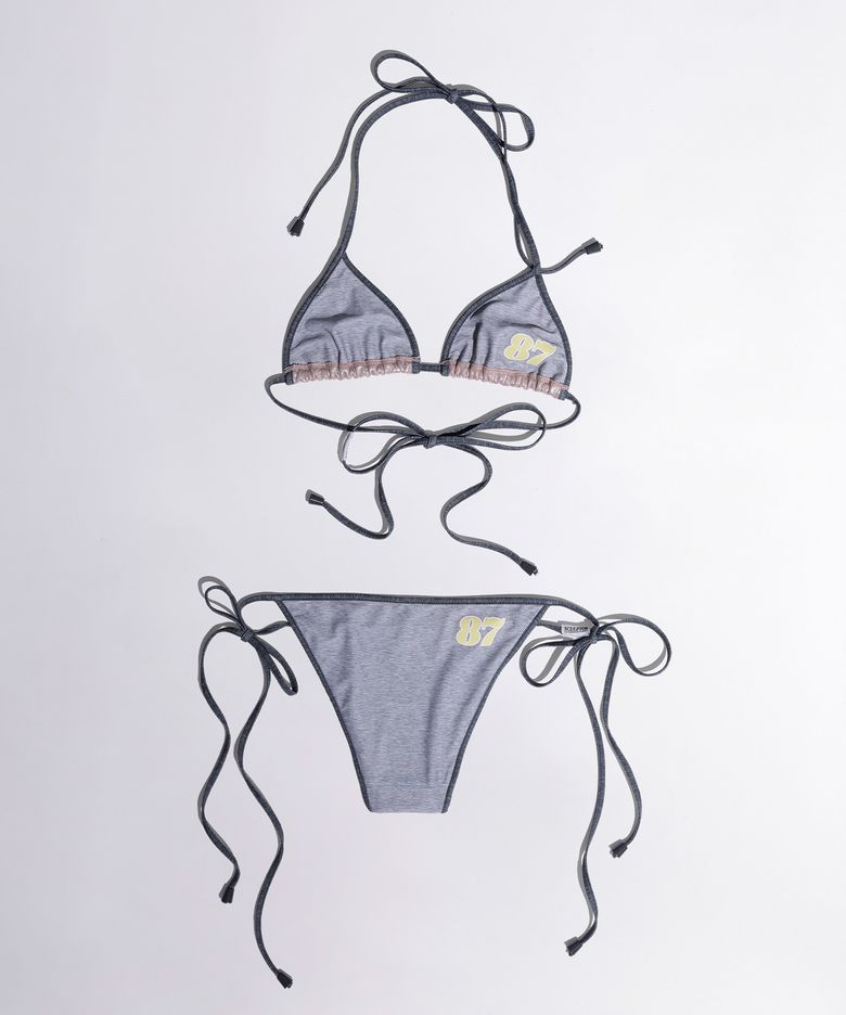Patrol Reversible Bikini Bottom Pink/White Melange