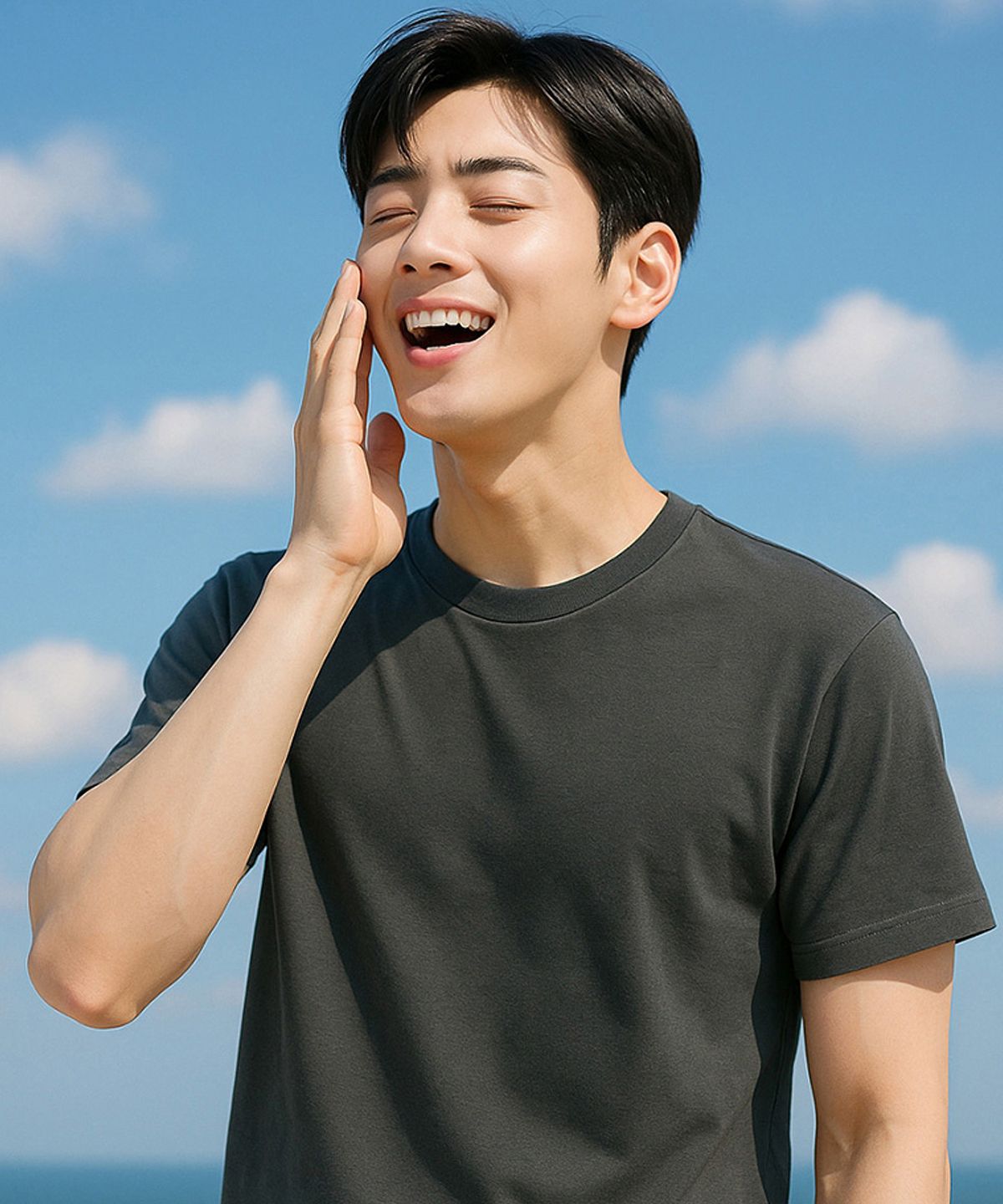 맥블랙스포츠(MACBLACKSPORTS) GW-COOL-25S-00_ 쿨링 반팔 티셔츠_다크그레이