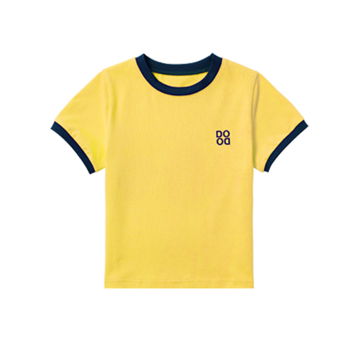라메종드도도(LA MAISON DE DODO) BASIC DODO Ringer T Shirt_Yellow / Dark Navy_반팔티