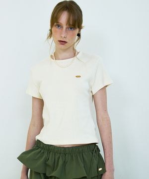 Neck Needle Work Detail T Cream