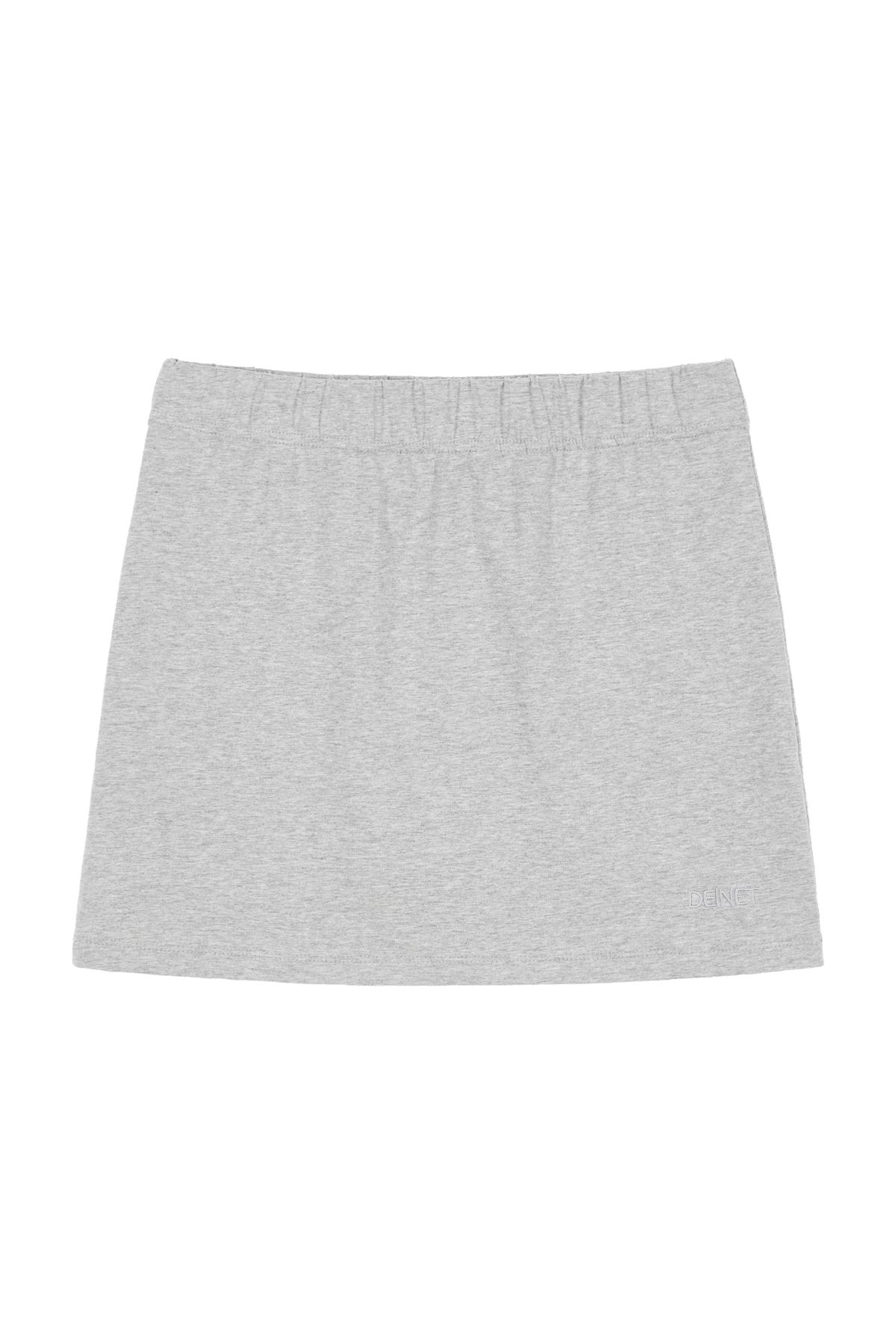다이닛(DEINET) DEINET LOGO MINI SKIRT IN MELANGE GREY