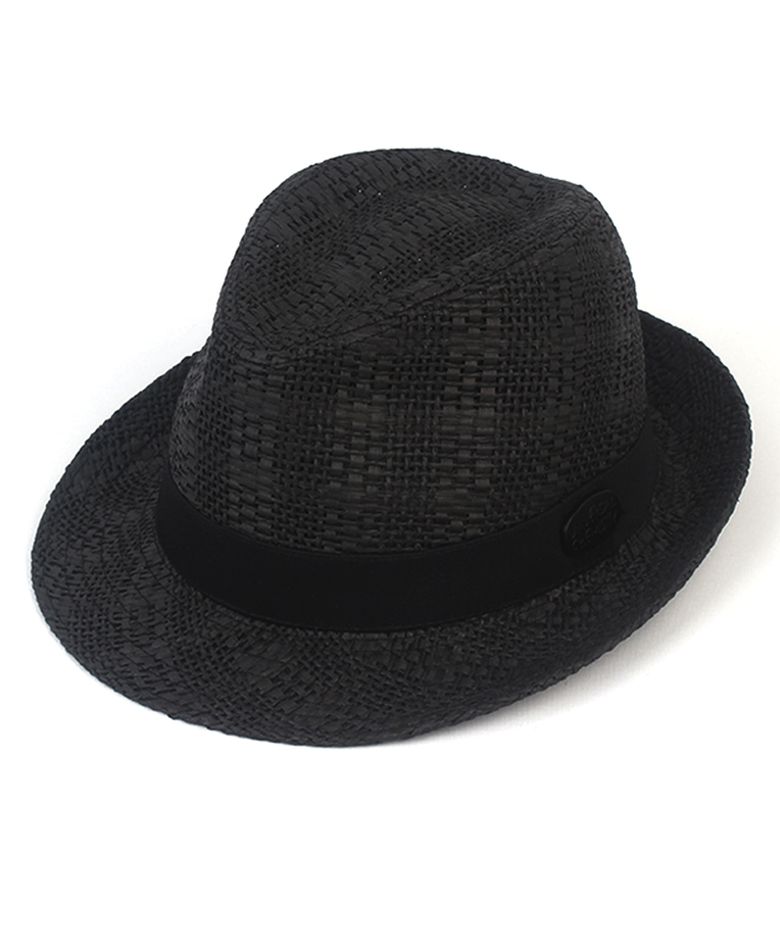 Bu Check Black Short Fedora 여름페도라