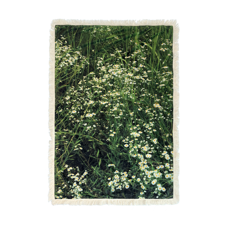 green bloom blanket 테슬 블랭킷