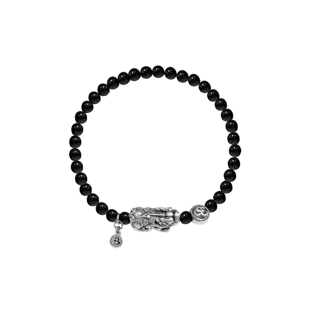 블랙 퍼플(BLACK PURPLE) [silver925] 미니 머니 키퍼 오닉스 팔찌  MIini Money Keeper Onyx Bracelet