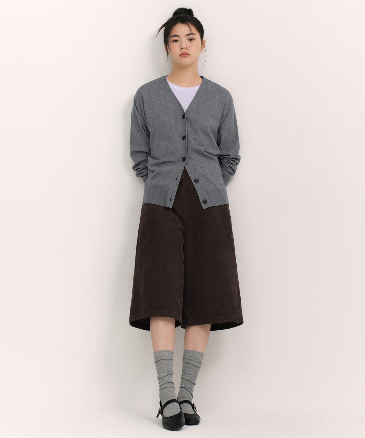 무신사 스탠다드 우먼(MUSINSA STANDARD WOMAN) 우먼즈 에센셜 릴렉스드 가디건 [미디엄 그레이]