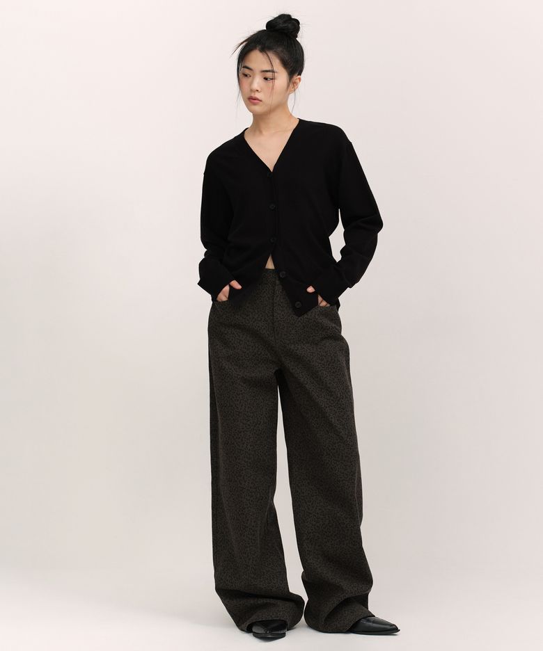 우먼즈 에센셜 릴렉스드 가디건 [블랙]