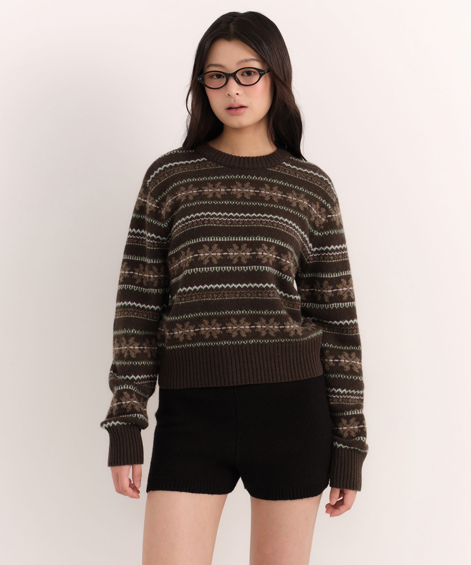 MUSINSA MUSINSA STANDARD WOMAN Women's Nordic Fair Isle Crew