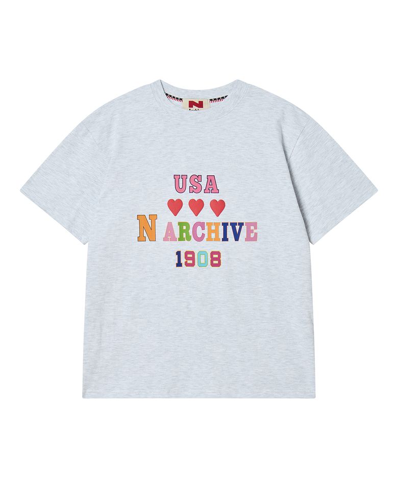 [COLLECTION LINE] 90s 스포츠 오마주 빈티지 반팔 티셔츠 그레이