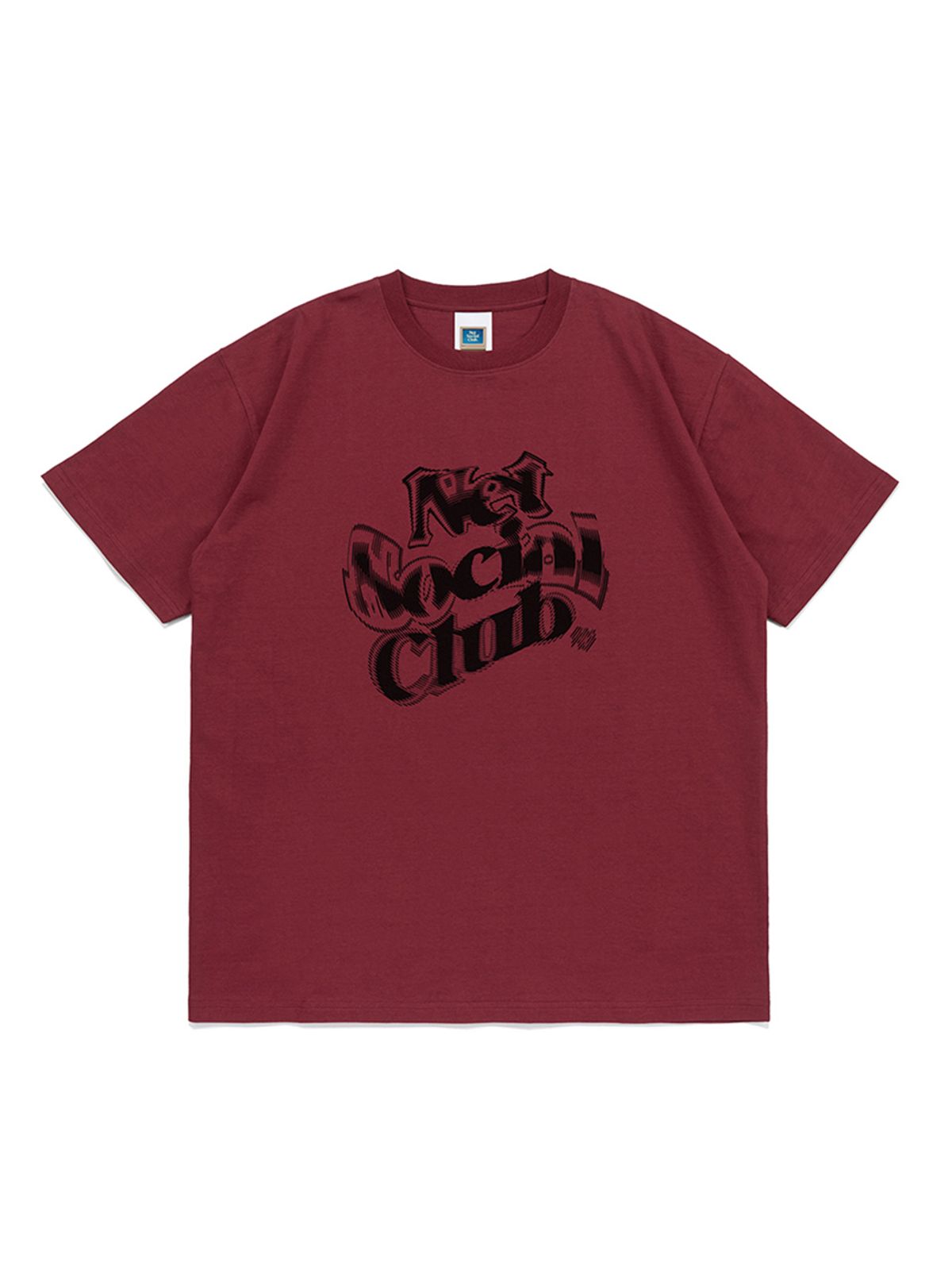 넷소셜클럽(NET SOCIAL CLUB) 블러리 로고 반팔티 (버건디)
