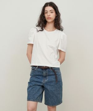 버뮤다 하프 데님 팬츠 / 블루