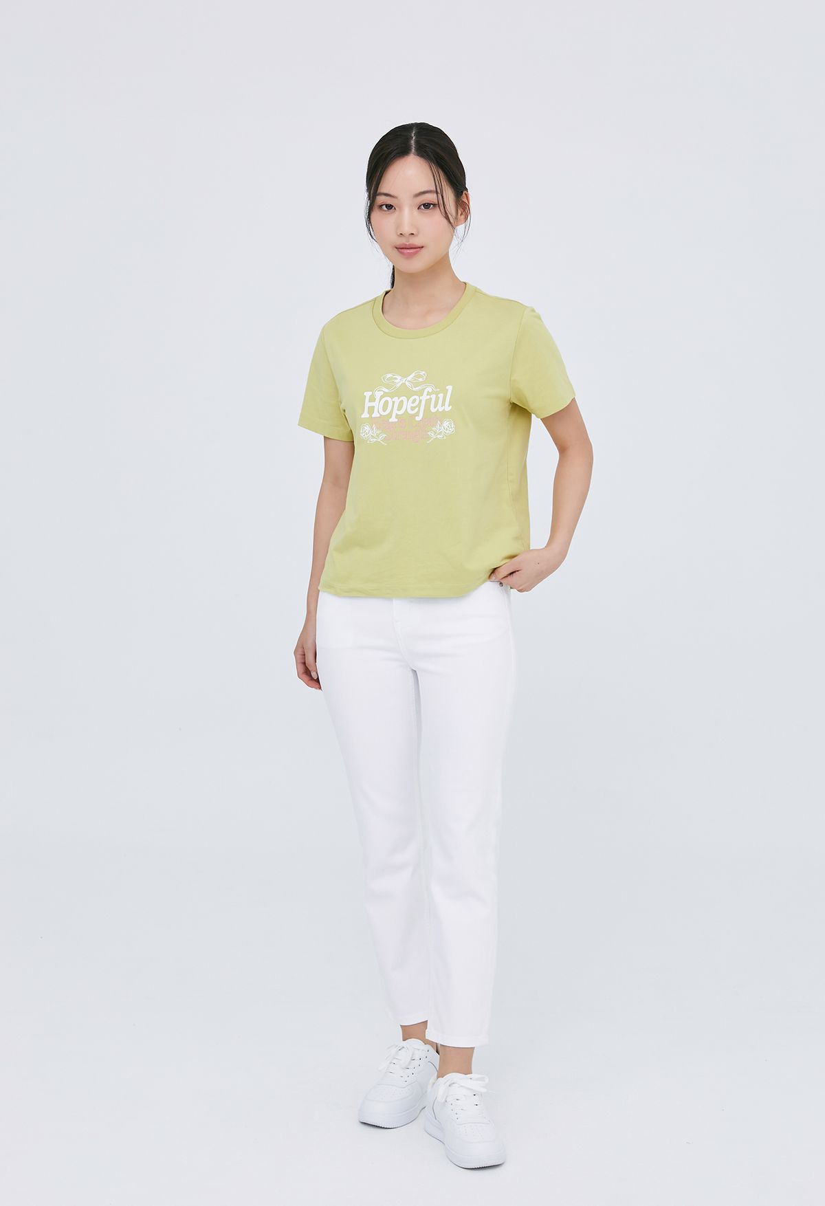 잠뱅이(JAMBANGEE) 여성) 화이트 오비안밴드 노말워싱 IG(C) AP2DIG451-WH