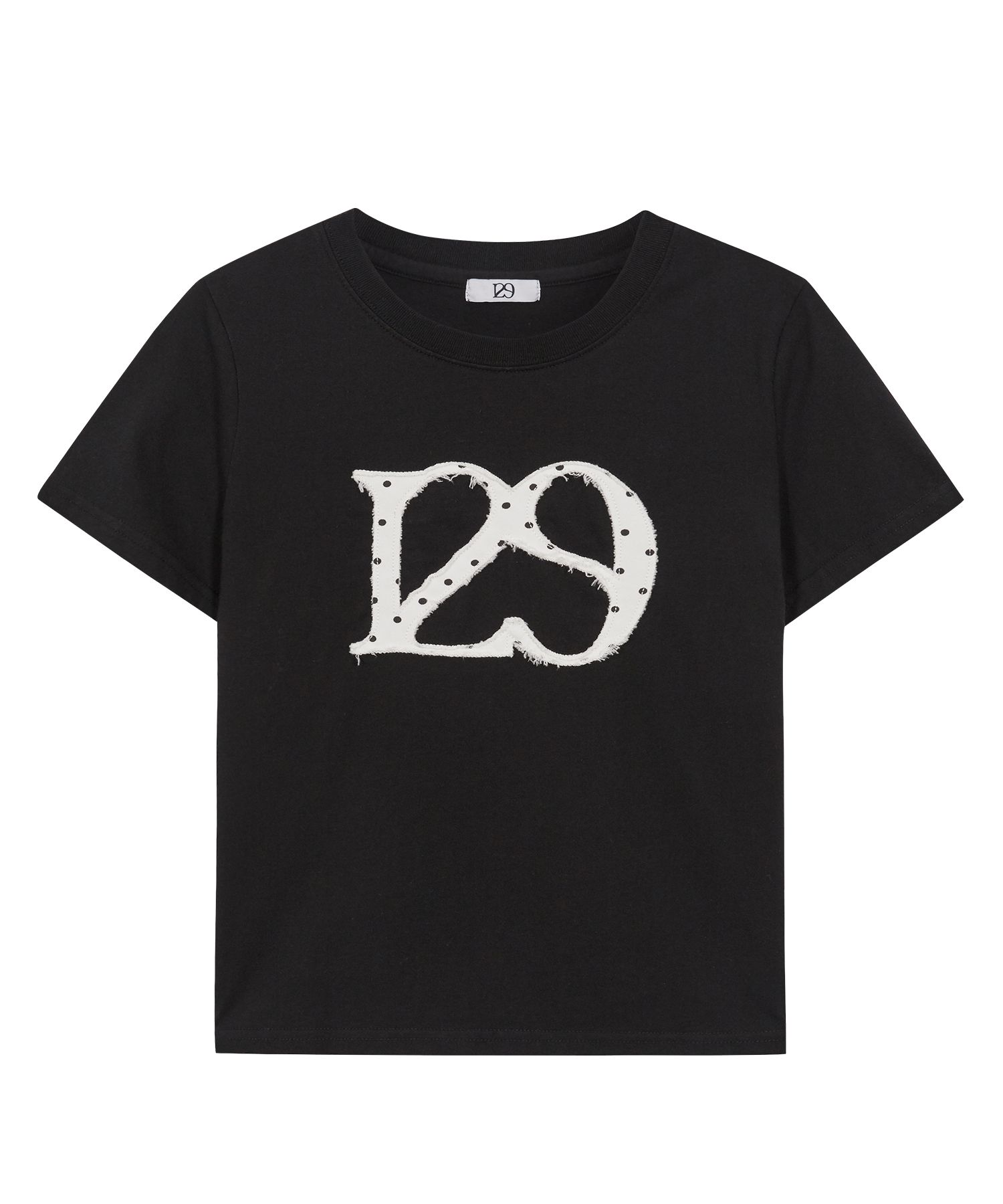 ★ILLIGO★ 129 LOGO PATCH T-SHIRT DOT MUSINSA | ILLIGO 129 Logo Patch T-Shirt White Dot