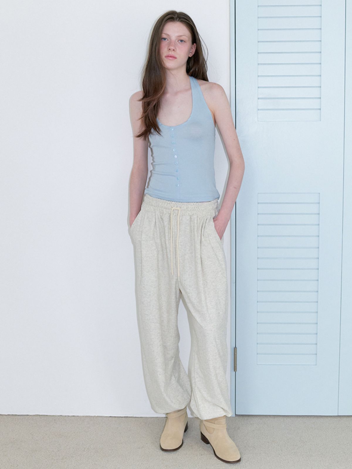 카인더베이비(KINDABABY) terry joggeer pants - oatmeal