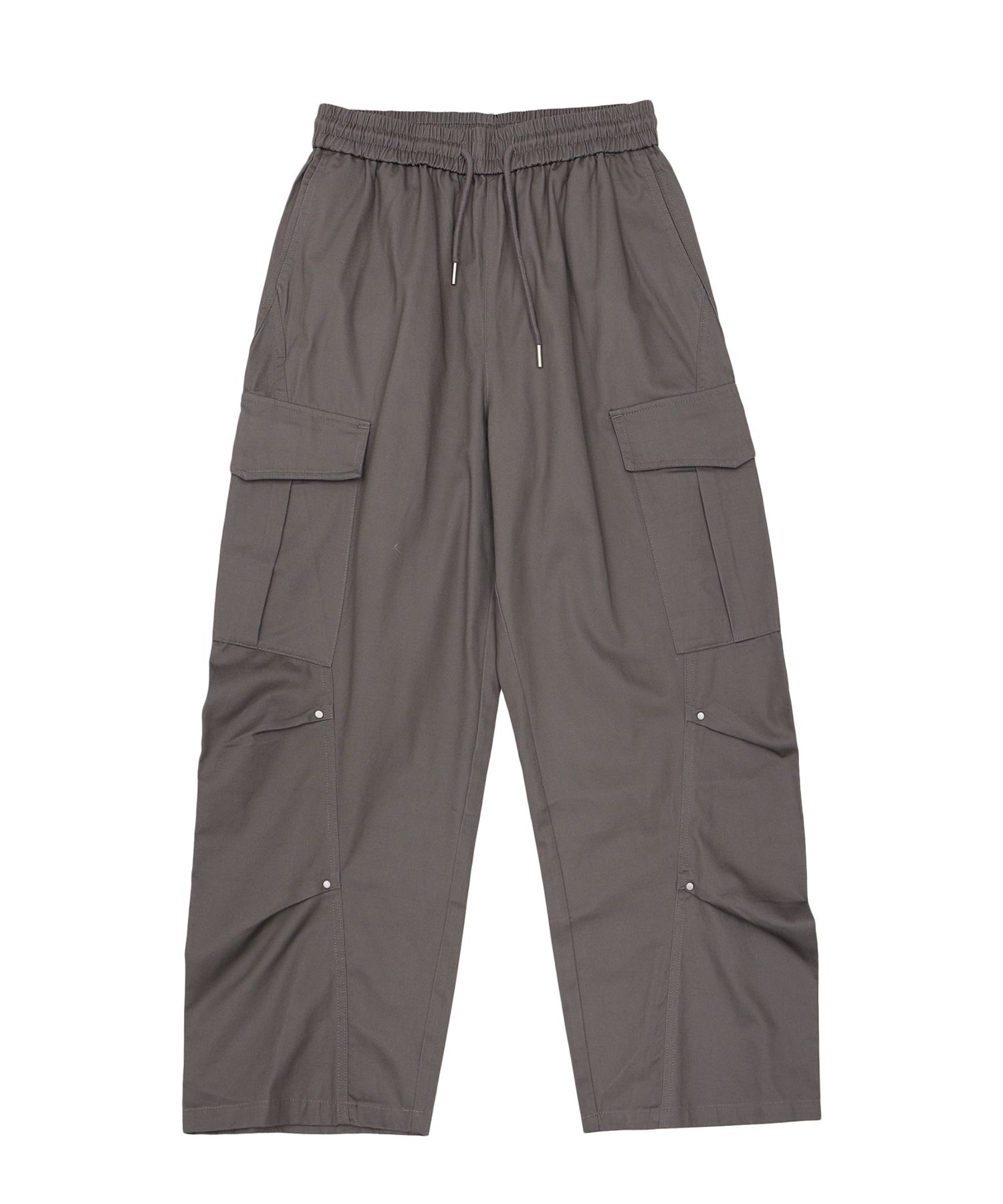 MUSINSA | DOUBLE JD Cotton Rivet Balloon Pants (Charcoal)