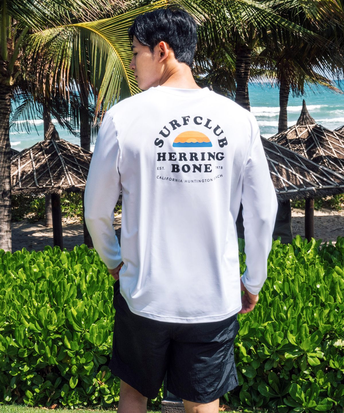 헤링본(HERRINGBONE) [SET] 남성 래쉬가드세트 루즈핏 긴팔 & 스윔팬츠 RI375 AF308