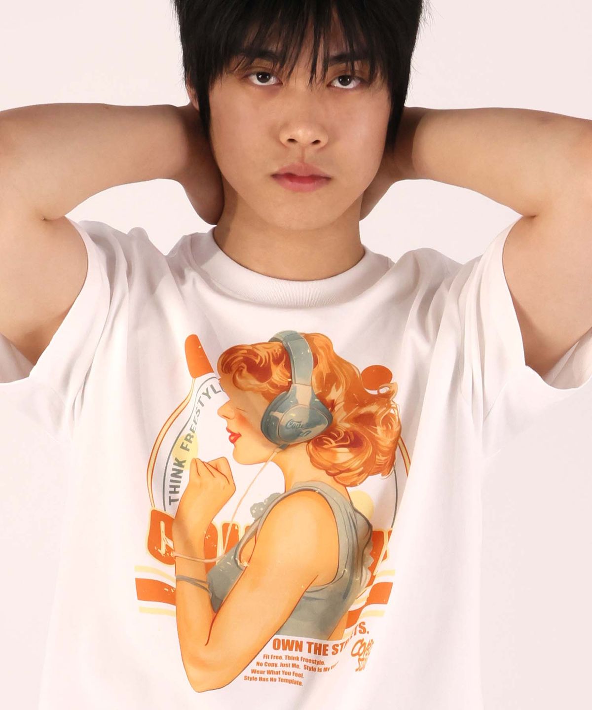 커버라이즈(COVERIZE) HEADPHONE GIRL TEE (WHITE)