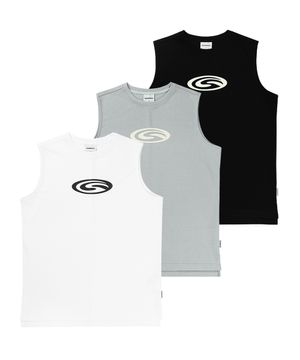 심볼 메쉬 슬리브리스 3COLOR