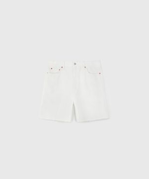 SABLE WASH DENIM SHORTS OFF WHITE