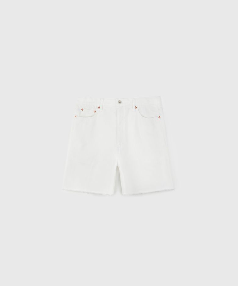 SABLE WASH DENIM SHORTS OFF WHITE