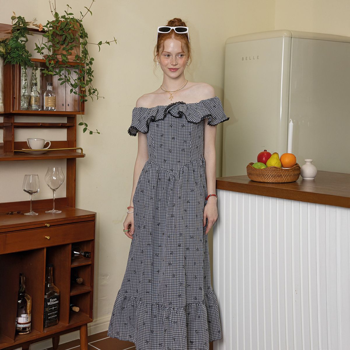 던드롭(DUNDROP) DD_Ruffled lovely drees_2color