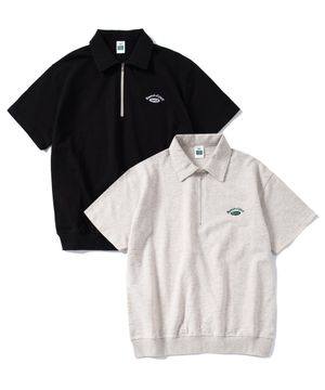 하프 집업 반팔 스웨트셔츠 4COLOR