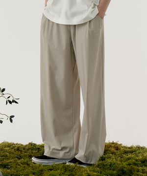 하일론 칠 와이드 팬츠 [샌드 베이지]
