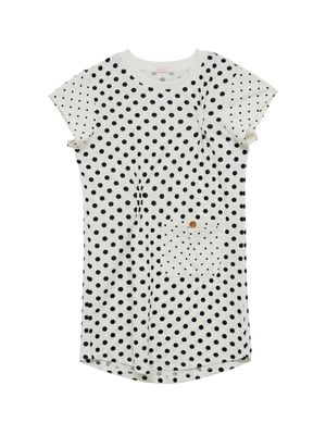 도트 믹스 롱 티셔츠 (화이트)