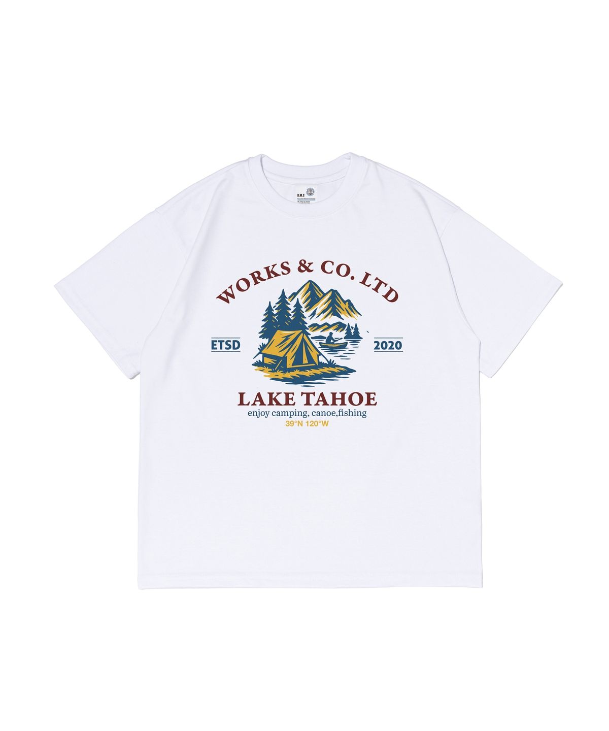웍스앤코(WORKS & CO.) 레이크 플레이스 반팔티셔츠 (화이트)