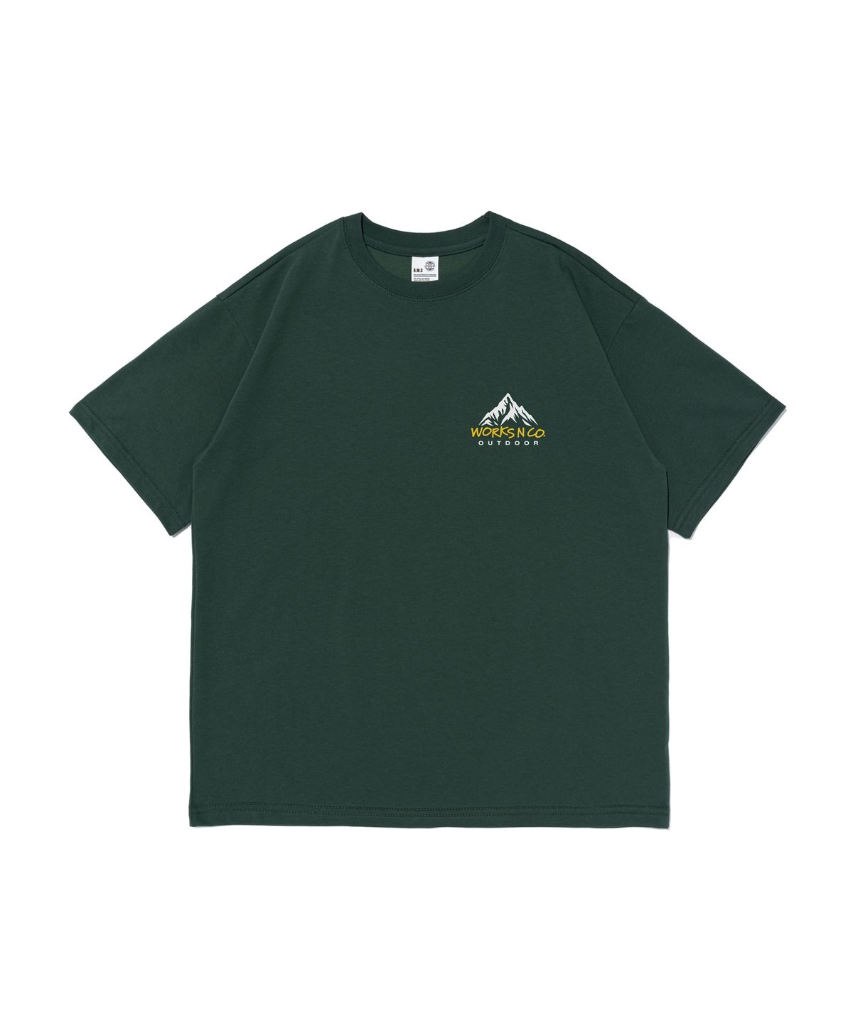 웍스앤코(WORKS & CO.) 스몰 마운틴 로고 반팔티셔츠 (그린)