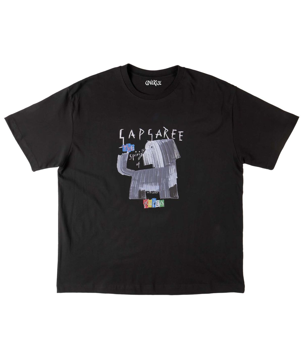 커버라이즈(COVERIZE) STRAIGHT SAPSAREE TEE (BLACK)