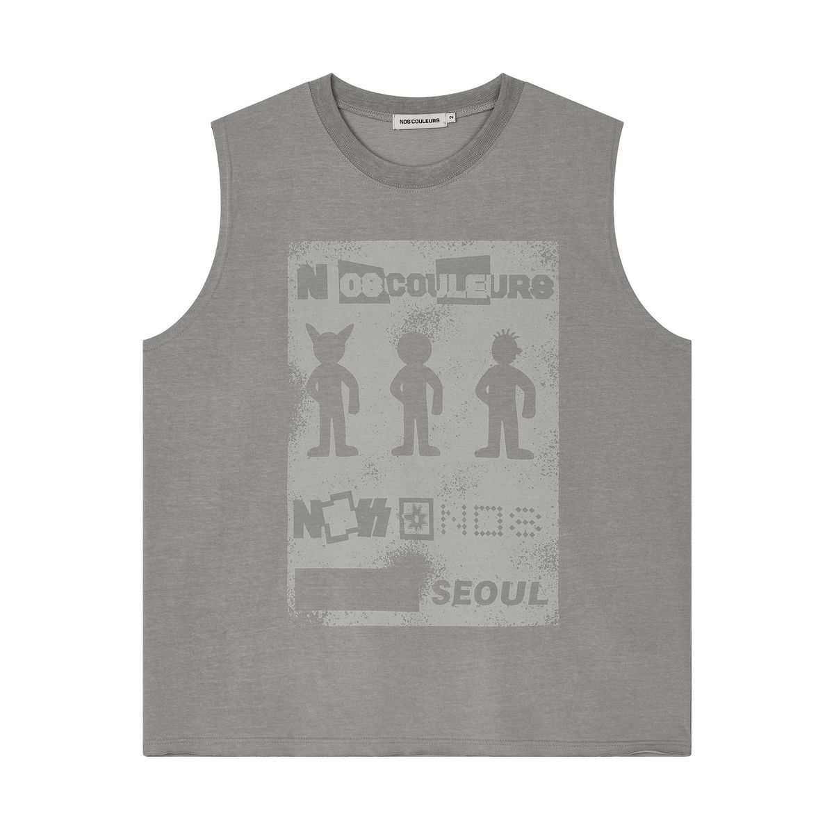 노쿨러스(NOSCOULEURS) COLLAGE SLEEVELESS GREY