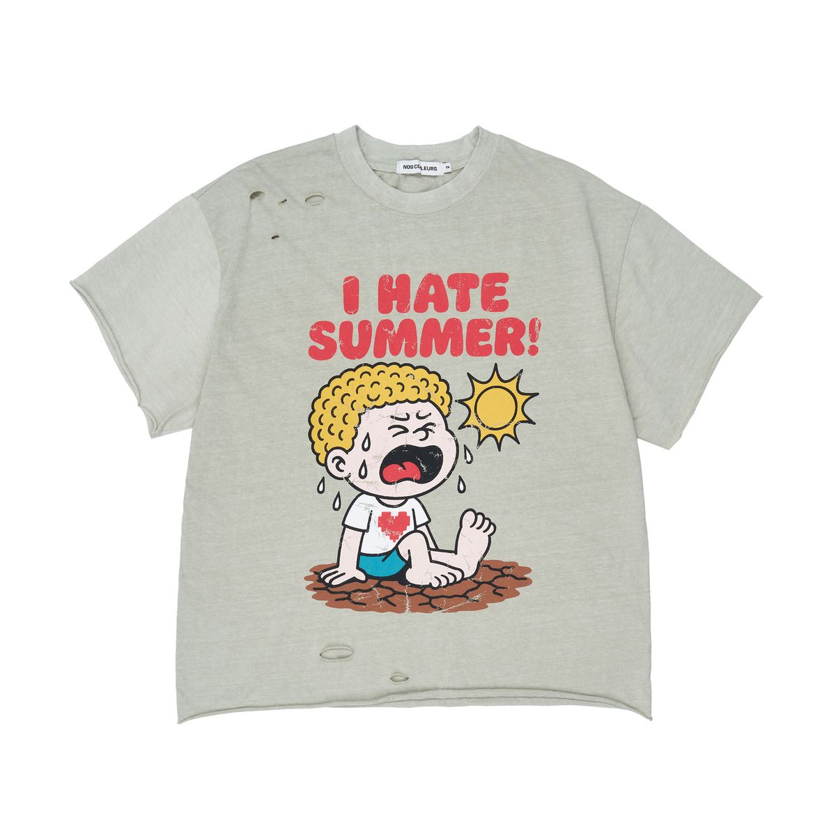 노쿨러스(NOSCOULEURS) I HATE SUMMER T-SHIRT GREY