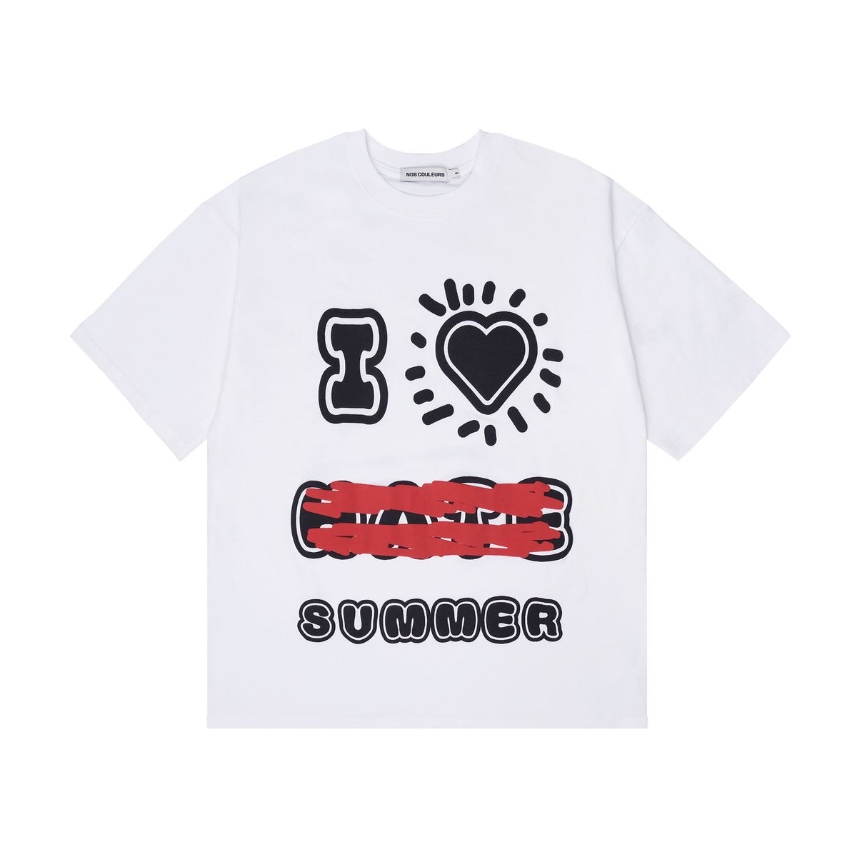 노쿨러스(NOSCOULEURS) I LOVE SUMMER T-SHIRT WHITE