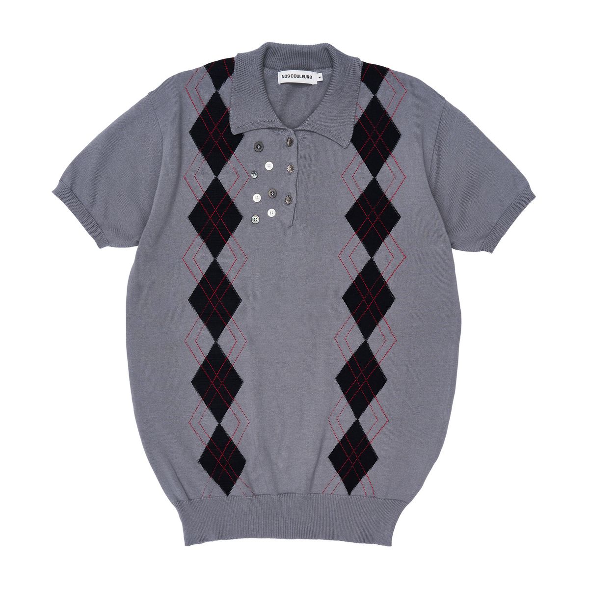 노쿨러스(NOSCOULEURS) (W)MULTI BUTTON ARGYLL KNIT GREY