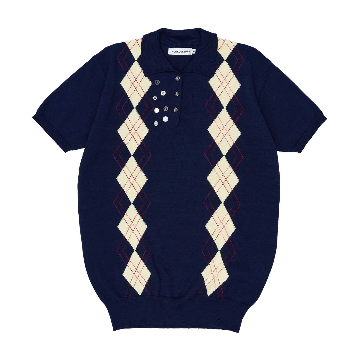 노쿨러스(NOSCOULEURS) (W)MULTI BUTTON ARGYLL KNIT NAVY