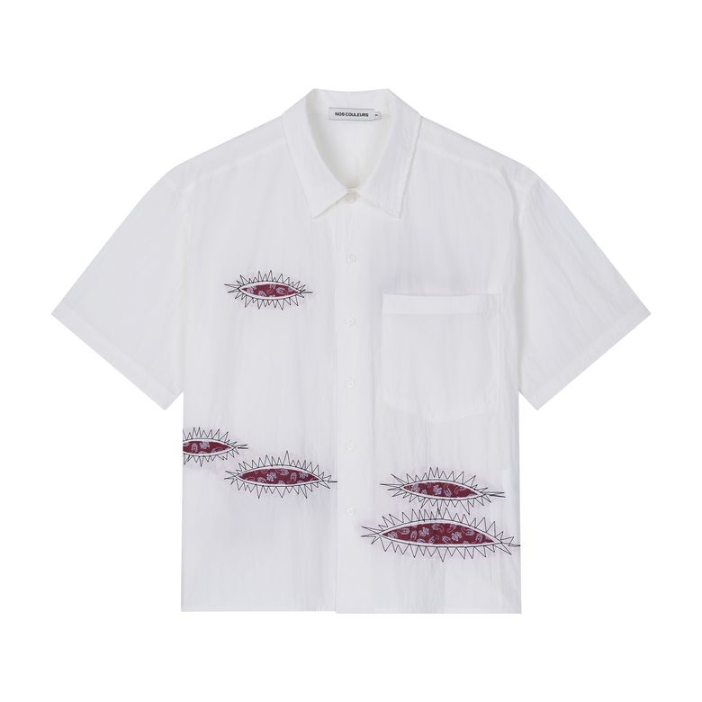 TWIST SHORT SLEEVE SHIRTS WHITE