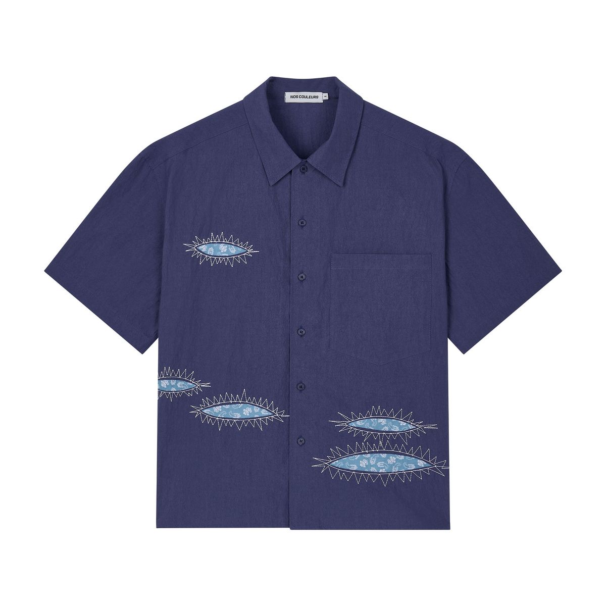 노쿨러스(NOSCOULEURS) TWIST SHORT SLEEVE SHIRTS NAVY