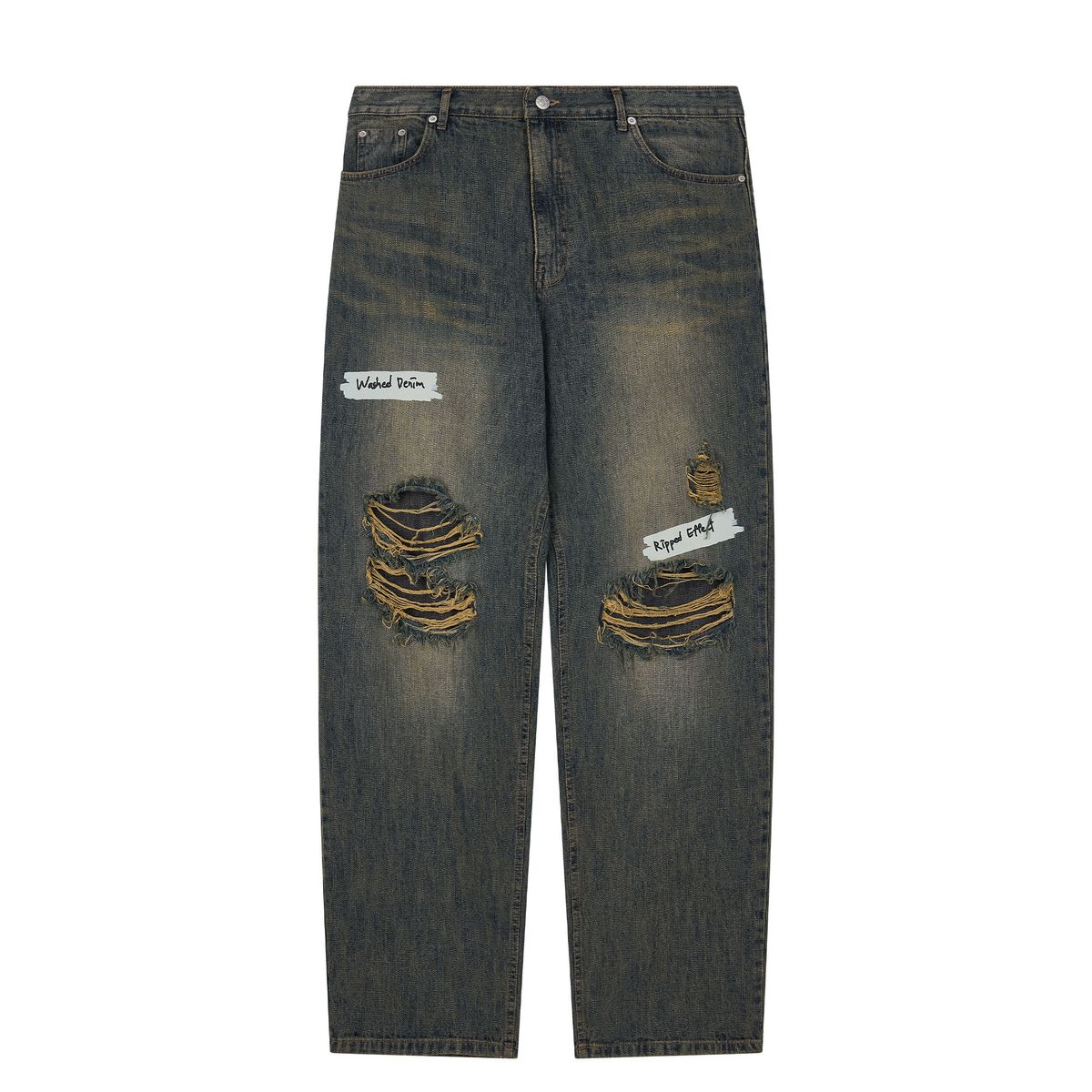 노쿨러스(NOSCOULEURS) TRACES DENIM PANTS DARK INDIGO