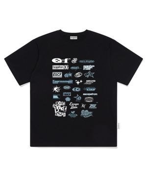 로고 어셈블리 프린트 오버핏 반팔티 블랙