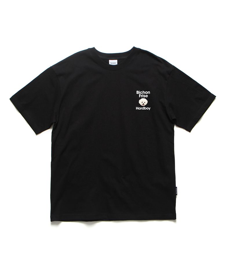 비숑 미니 오버핏 티셔츠 블랙 (BISHON MINI T-SHIRT BLACK)