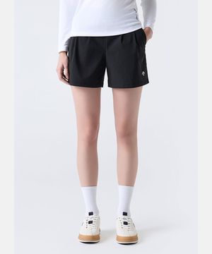 우먼스 우븐 4.5인치 웜업 팬츠 블랙(SQ322PWP71)