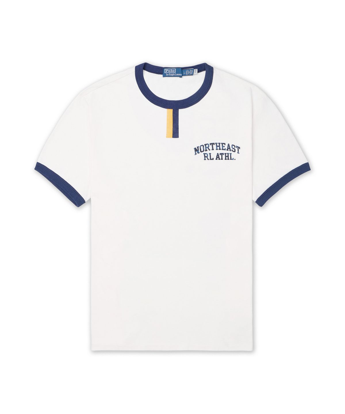 폴로 랄프 로렌(POLO RALPH LAUREN) 스탠다드핏 슬러브 저지 그래픽 티셔츠-화이트