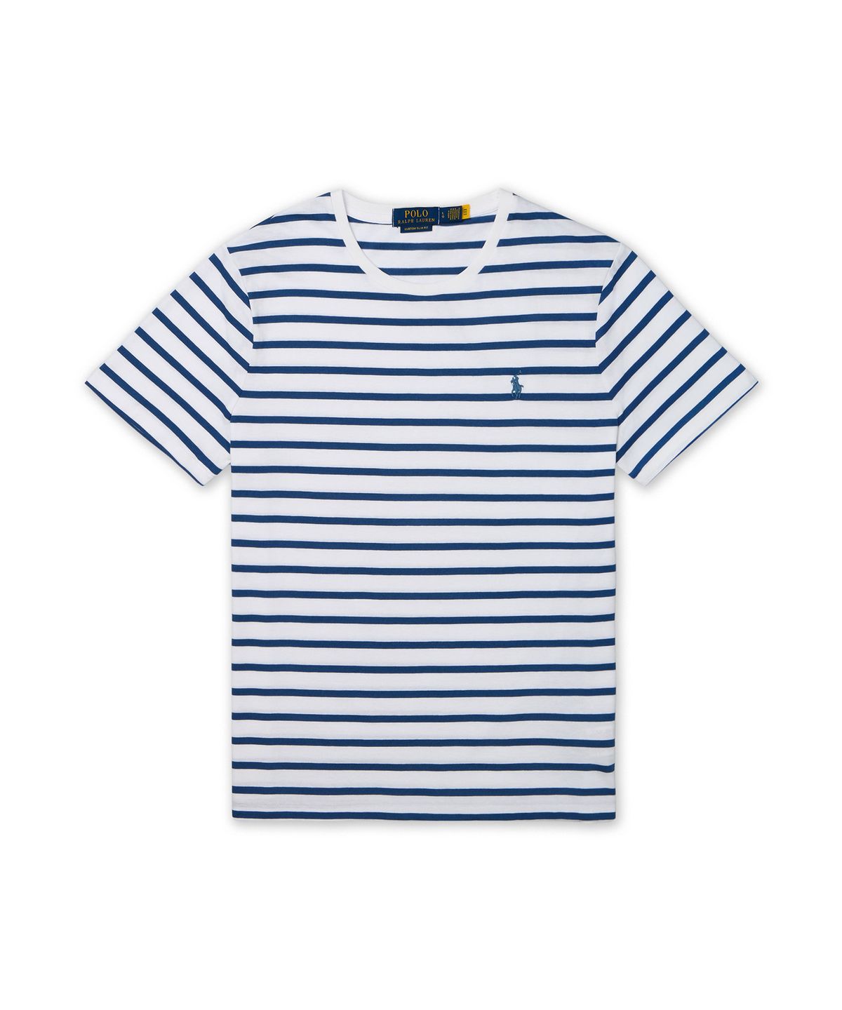 폴로 랄프 로렌(POLO RALPH LAUREN) 커스텀 슬림핏 스트라이프 저지 티셔츠-블루