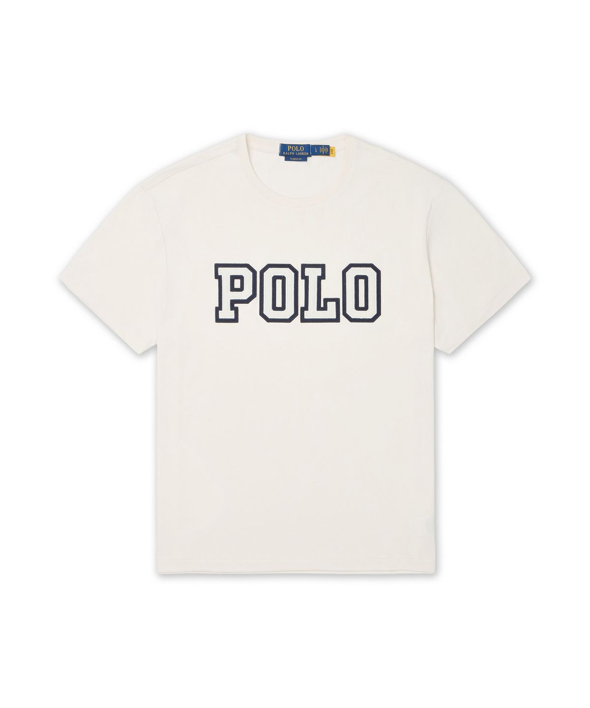 폴로 랄프 로렌(POLO RALPH LAUREN) 클래식핏 로고 저지 티셔츠-화이트