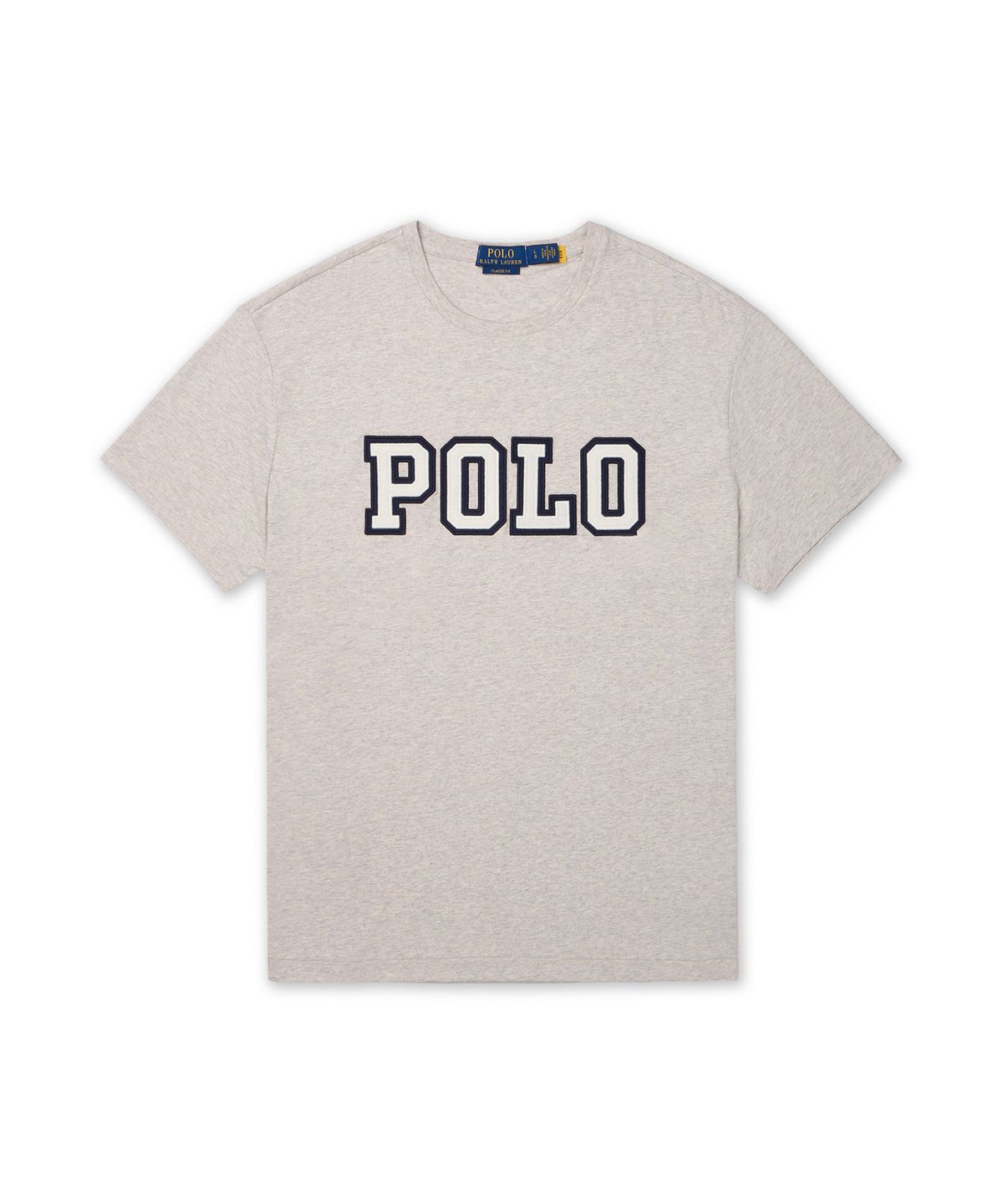 폴로 랄프 로렌(POLO RALPH LAUREN) 클래식핏 로고 저지 티셔츠-그레이