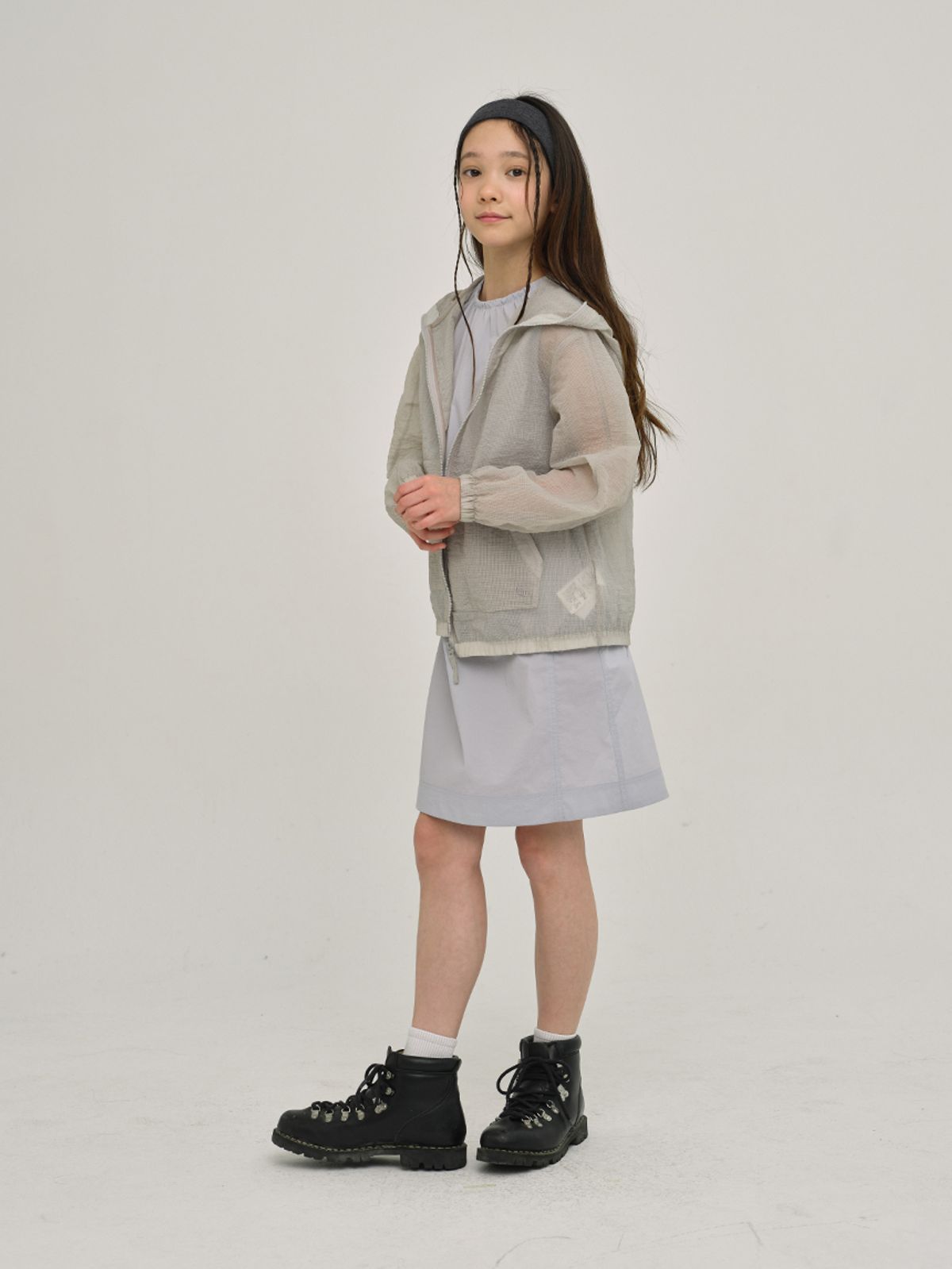 나우(nau) KIDS 프리텍션 후드 자켓 Light Gray