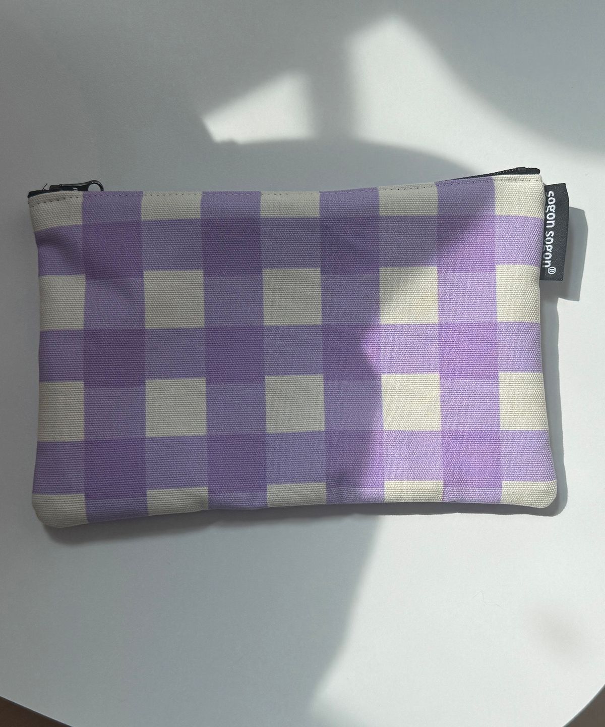 소곤소곤(SOGONSOGON) violet check pouch m
