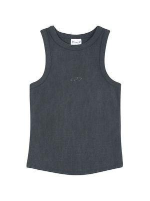 소프트 골지 슬리브리스 피그먼트그레이